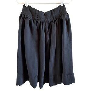 Vintage Cotton Blend Twee Girl Skirt Size M Feminine Midi Flounce Skirt Pleated